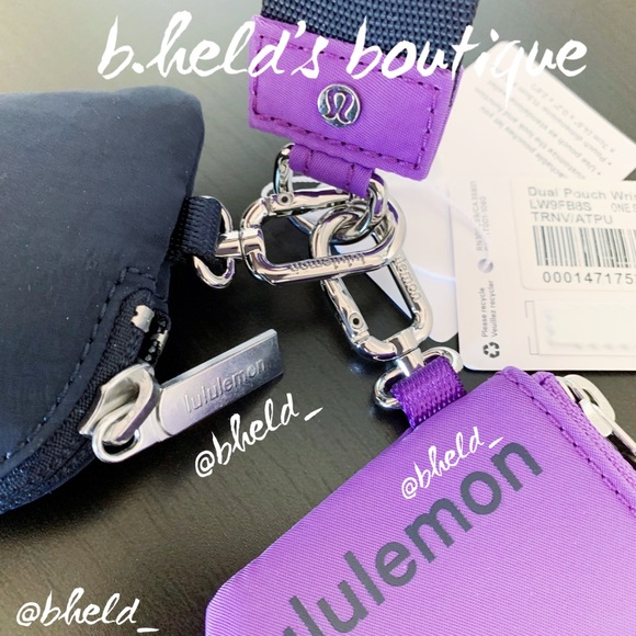 lululemon Dual Pouch Wristlet in True Navy/Atomic Purple OS Brand New NWT - Picture 12 of 15